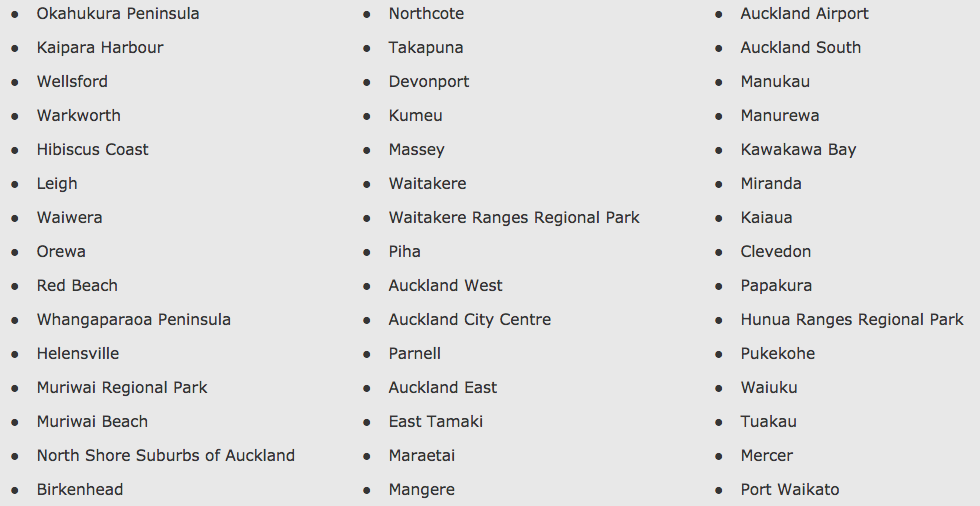 Here are a list of areas where HouseMe transportable rental units can be delivered to