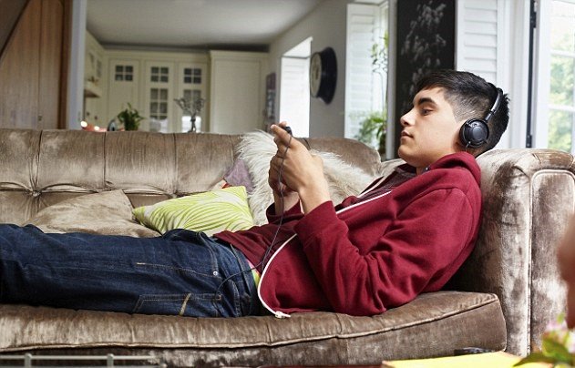 Teenager on couch-1